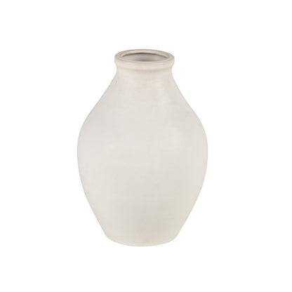 Atlas Lighting Faye Small Vase | White Earthenware | Shelf & Tabletop Decor | 6.75 x 6.75 x 10 in | Model AC11303-01