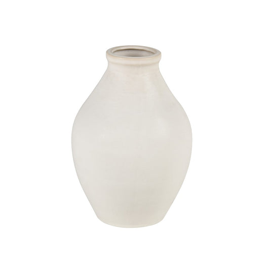 Atlas Lighting Faye Small Vase | White Earthenware | Shelf & Tabletop Decor | 6.75 x 6.75 x 10 in | Model AC11303-01