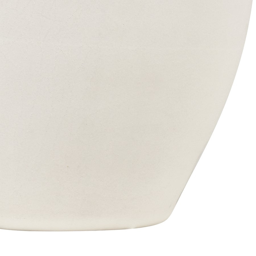 Atlas Lighting Faye Small Vase | White Earthenware | Shelf & Tabletop Decor | 6.75 x 6.75 x 10 in | Model AC11303-01