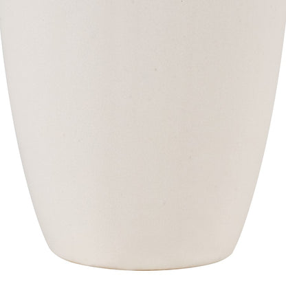Atlas Lighting Faye 14in Tall Vase | White Earthenware | Living Room & Entryway Decor | 4 x 4 x 14 in | Model AC11304-01