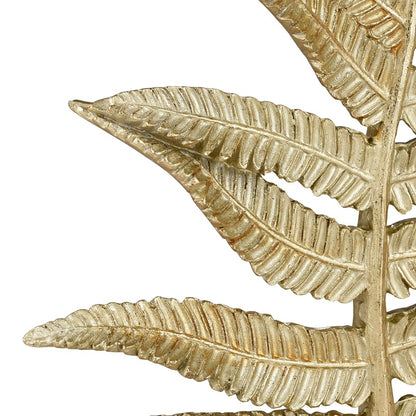 Atlas Lighting Fern Sculpture Set of 2 | Gold Resin with Marble Base | Living Room & Office Decor | 10 x 6 x 25 in | Model AC11310-01S