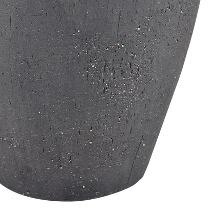 Atlas Lighting Ferraro Tall Vase | Modern Matte Black Earthenware | Living Room & Entryway Decor | 6 x 6 x 12.5 in | Model AC11312-01