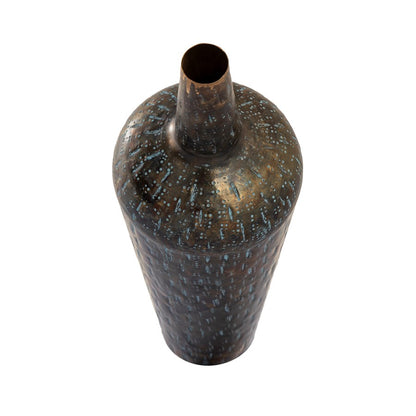 Atlas Lighting Fowler Large Vase | Patinated Brass Metal | Living Room & Entryway Decor | 6 x 6 x 18.5 in | Model AC11320-01