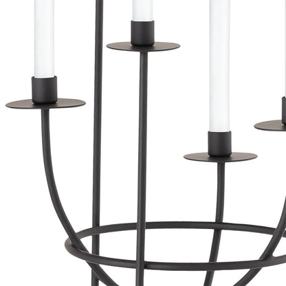 Atlas Lighting Friends Small Candleholder | Modern Matte Black Metal | Dining Room & Mantel Decor | 30.5in H | Model AC11324-01