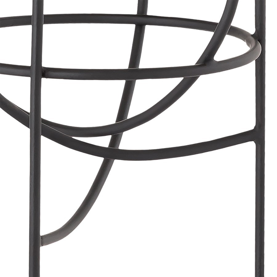 Atlas Lighting Friends Small Candleholder | Modern Matte Black Metal | Dining Room & Mantel Decor | 30.5in H | Model AC11324-01