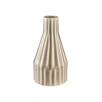 Atlas Lighting Galen Vase Short | Cream and Light Gray Earthenware | Living Room & Shelf Decor | 10.25in H | Model AC11327-01