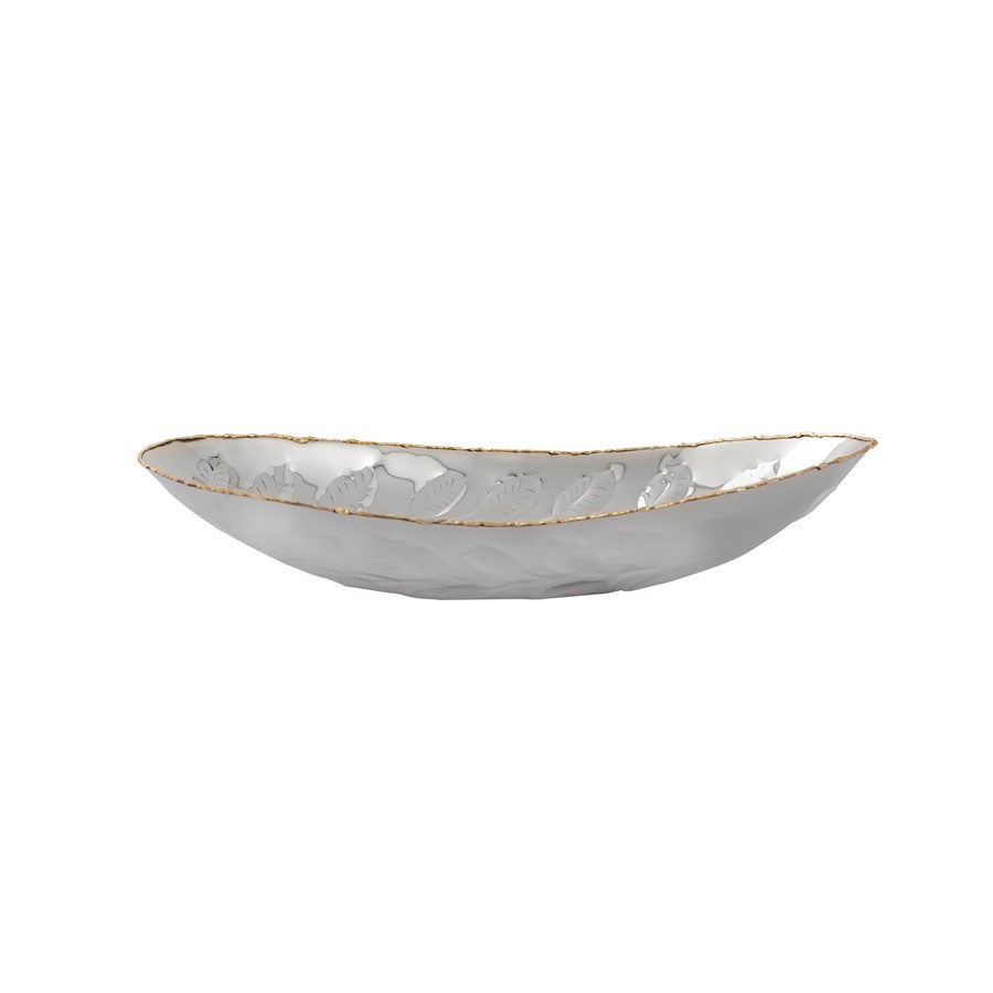 Atlas Lighting Garza Trays, Set of 2 | Silver & Gold Metal | Decorative Serving Trays for Coffee Table & Vanity | 18.5in W | Model AC11330-01S