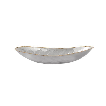 Atlas Lighting Garza Trays, Set of 2 | Silver & Gold Metal | Decorative Serving Trays for Coffee Table & Vanity | 18.5in W | Model AC11330-01S