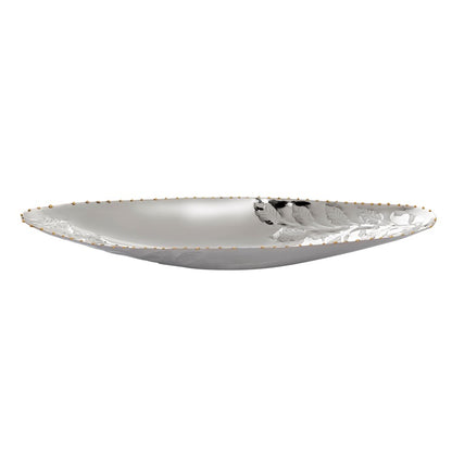 Atlas Lighting Garza Trays, Set of 2 | Silver & Gold Metal | Decorative Serving Trays for Coffee Table & Vanity | 18.5in W | Model AC11330-01S