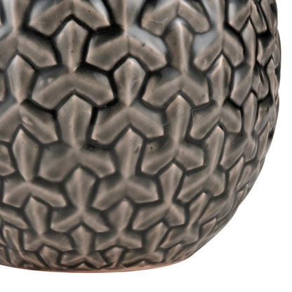 Atlas Lighting Gibbs Small Vase | Gray Earthenware | Living Room & Entryway Decor | 12in H | Model AC11333-01