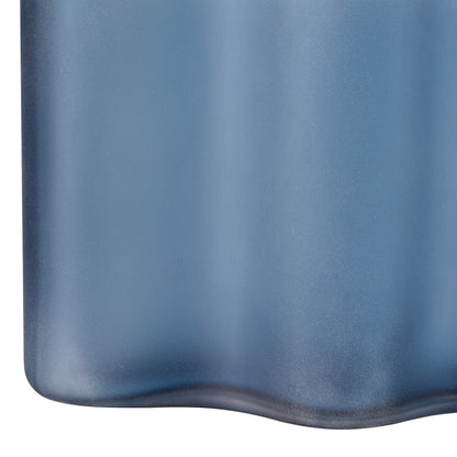 Atlas Lighting Glennon Small Vase | Modern Navy Matte Glass with Gloss Interior | Shelf & Table Decor | 9.5 x 5 x 6.75 in | Model AC11342-01