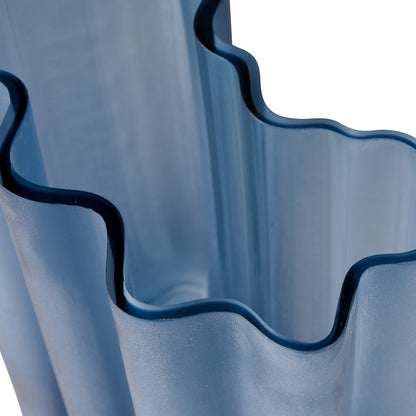 Atlas Lighting Glennon Medium Vase | Navy Matte Glass Sculptural Decor | Living Room & Entryway Accent | 8 x 5 x 11 in | Model AC11342-02