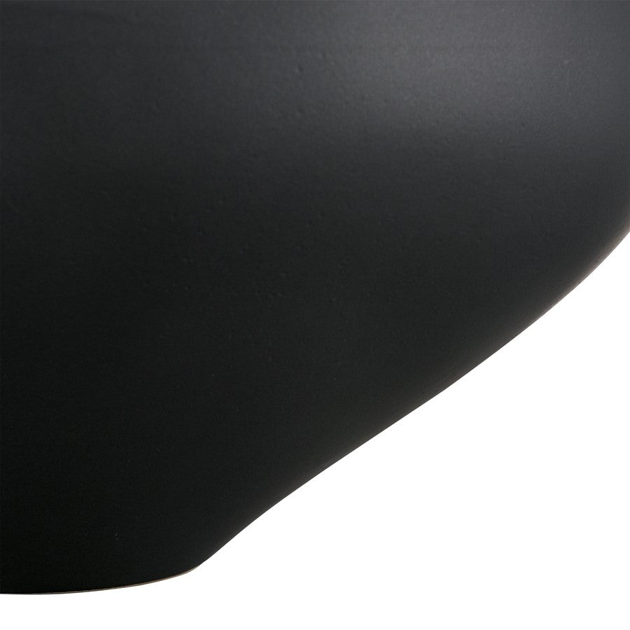 Atlas Lighting Greer Tall Bowl | Matte Black & Gold Glazed Earthenware | Living Room & Entryway Decor | 12 x 11 x 6 in | Model AC11350-03