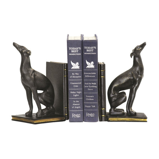 Atlas Lighting Greyhound Bookend/Set of 2, Black - AC11353-01S