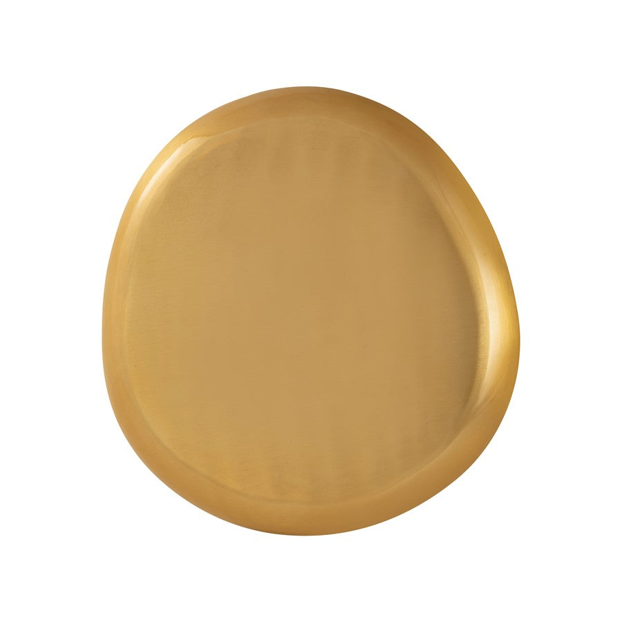 Atlas Lighting Haley Tray Set of 3 | Satin Brass Metal with White Enamel | Coffee Table & Entryway Organizer | 14 x 13.25 x 1 in | Model AC11357-01S