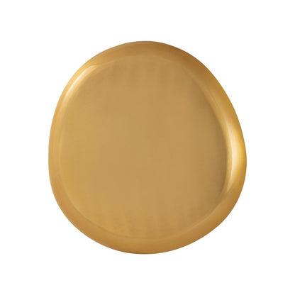 Atlas Lighting Haley Tray Set of 3 | Satin Brass Metal with White Enamel | Coffee Table & Entryway Organizer | 14 x 13.25 x 1 in | Model AC11357-01S