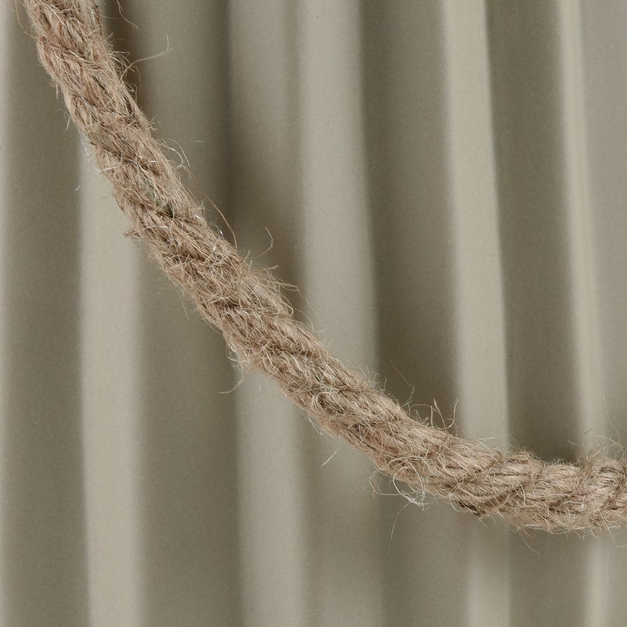 Atlas Lighting Harding Medium Vase | Matte Sage Earthenware with Jute Rope | Modern Tabletop Decor | 6.5 x 6 x 11.75 in | Model AC11368-01
