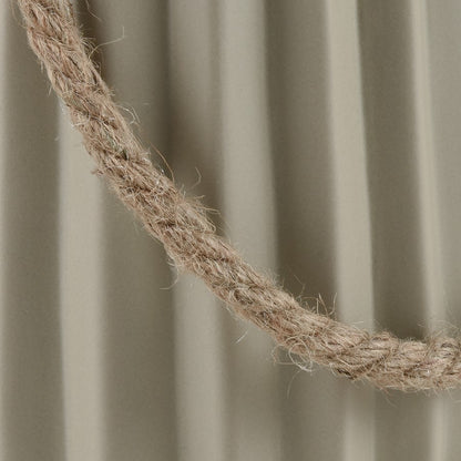 Atlas Lighting Harding Medium Vase | Matte Sage Earthenware with Jute Rope | Modern Tabletop Decor | 6.5 x 6 x 11.75 in | Model AC11368-01