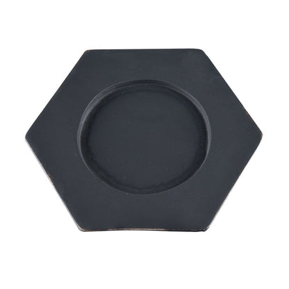 Atlas Lighting Harper Candleholder Set of 2 | Modern Black Composite | Living Room & Mantel Decor | 6 x 5 x 8 in | Model AC11370-01S
