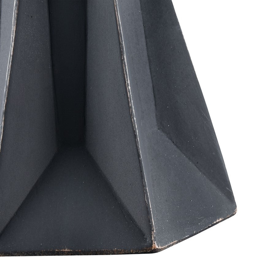 Atlas Lighting Harper Candleholder Set of 2 | Modern Black Composite | Living Room & Mantel Decor | 6 x 5 x 8 in | Model AC11370-01S