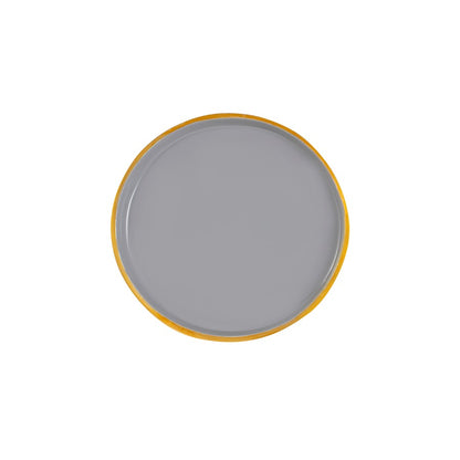 Atlas Lighting Harward Tray Set of 3 | Transitional Gray Enamel & Brushed Brass | Kitchen & Entertaining Serving Trays | Model AC11371-01S
