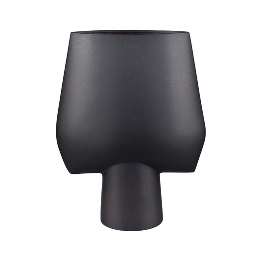 Atlas Lighting Hawking Extra Large Vase | Matte Black Earthenware | Living Room & Entryway Floor Decor | 13.5 x 6.25 x 17 in | Model AC11374-02