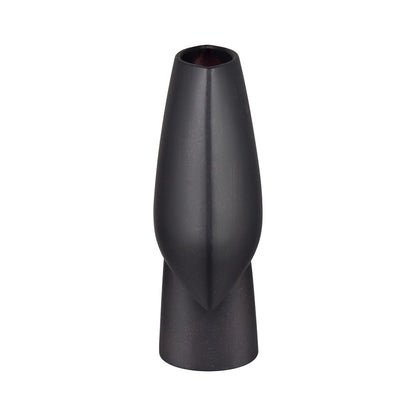 Atlas Lighting Hawking Extra Large Vase | Matte Black Earthenware | Living Room & Entryway Floor Decor | 13.5 x 6.25 x 17 in | Model AC11374-02