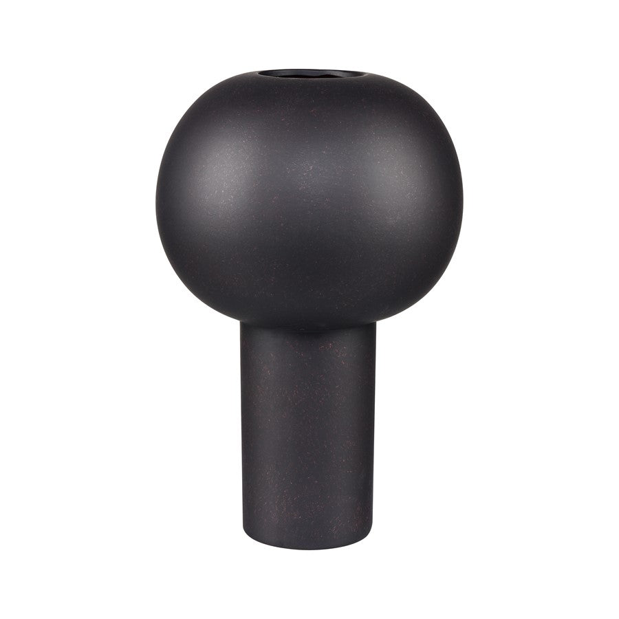 Atlas Lighting Hawking Large Vase | Matte Black Earthenware | Living Room & Entryway Tabletop Decor | 10 x 10 x 16 in | Model AC11375-02