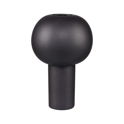 Atlas Lighting Hawking Large Vase | Matte Black Earthenware | Living Room & Entryway Tabletop Decor | 10 x 10 x 16 in | Model AC11375-02