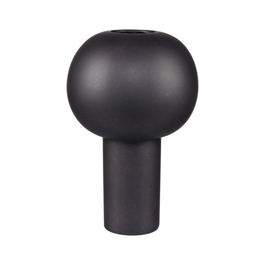 Atlas Lighting Hawking Large Vase | Matte Black Earthenware | Living Room & Entryway Tabletop Decor | 10 x 10 x 16 in | Model AC11375-02