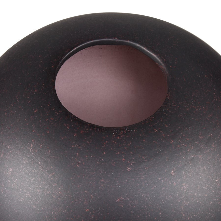 Atlas Lighting Hawking Large Vase | Matte Black Earthenware | Living Room & Entryway Tabletop Decor | 10 x 10 x 16 in | Model AC11375-02
