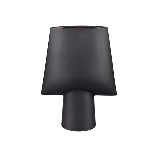 Atlas Lighting Hawking Small Vase | Matte Black Earthenware | Modern Living Room & Entryway Decor | 9 x 4.5 x 12 in | Model AC11376-02