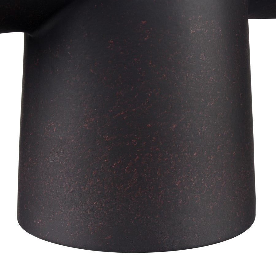 Atlas Lighting Hawking Small Vase | Matte Black Earthenware | Modern Living Room & Entryway Decor | 9 x 4.5 x 12 in | Model AC11376-02