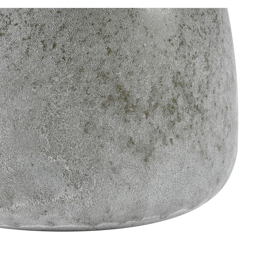 Atlas Lighting Hollum Small Vase | Frosted Green Glass | Farmhouse & Organic Decor | 9 x 9 x 8.5 in | Model AC11388-01