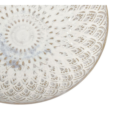 Atlas Lighting Hollywell Bowl | White Earthenware | Farmhouse Centerpiece & Entryway Decor | 14 x 14 x 3.75 in | Model AC11389-01