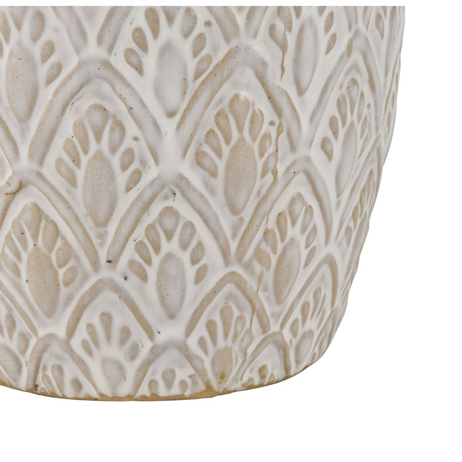 Atlas Lighting Hollywell Small Vase | White Earthenware | Farmhouse & Coastal Decor | 6 x 6 x 13 in | Model AC11390-01