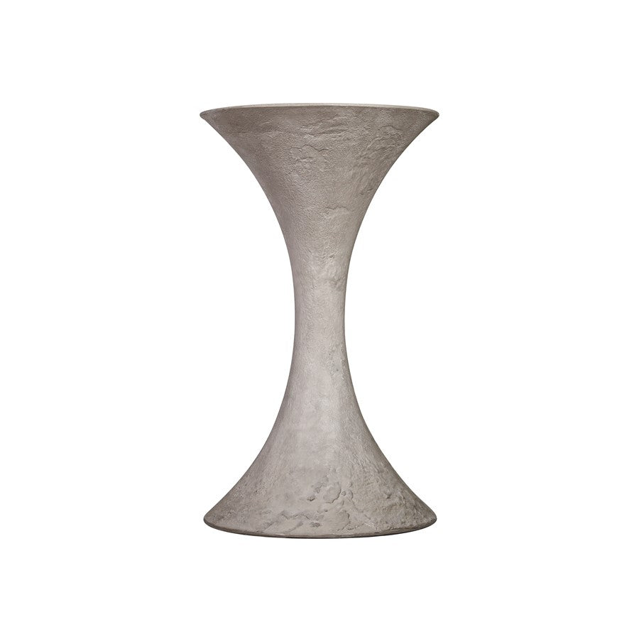 Atlas Lighting Hourglass Medium Planter | Polished Concrete | Midcentury Modern Outdoor & Patio Decor | 19in W x 19in D x 31in H | Model AC11392-02