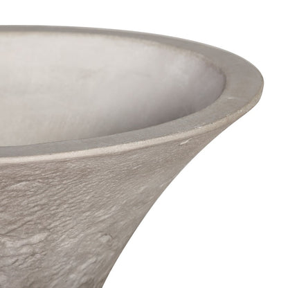 Atlas Lighting Hourglass Large Planter | Polished Concrete | Midcentury Modern Outdoor & Patio Decor | 23in W x 23in D x 39in H | Model AC11392-03
