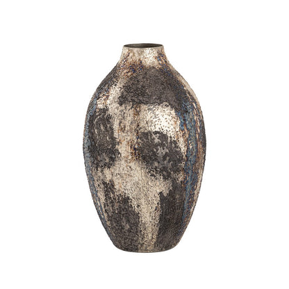 Atlas Lighting Hughes Small Vase | Oxidized Silver & Cosmic Bronze Metal | Living Room & Entryway Decor | 9 x 9 x 15 in | Model AC11395-01