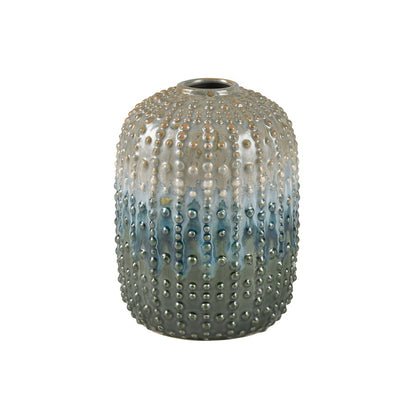 Atlas Lighting Jaffe Small Vase | Green Reactive Earthenware | Living Room & Entryway Decor | 6 x 6 x 7.75 in | Model AC11400-01
