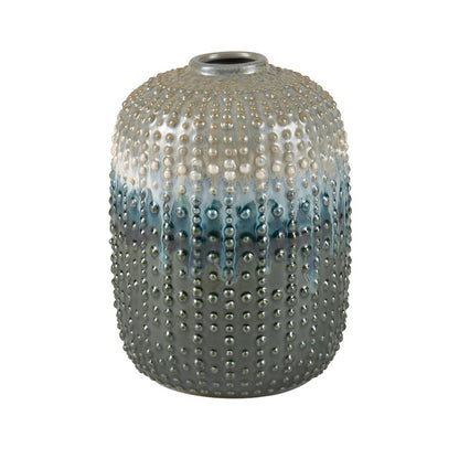 Atlas Lighting Jaffe Large Vase | Green Reactive Earthenware | Living Room & Entryway Decor | 7.25 x 7.25 x 9.75 in | Model AC11400-02