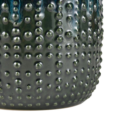 Atlas Lighting Jaffe Large Vase | Green Reactive Earthenware | Living Room & Entryway Decor | 7.25 x 7.25 x 9.75 in | Model AC11400-02