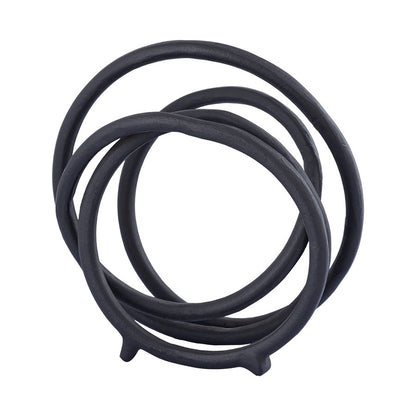 Atlas Lighting Jerry Loop Object | Aged Black Metal Sculpture | Living Room & Office Decor | 11.75 x 6.25 x 12.25 in | Model AC11402-01