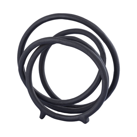 Atlas Lighting Jerry Loop Object | Aged Black Metal Sculpture | Living Room & Office Decor | 11.75 x 6.25 x 12.25 in | Model AC11402-01
