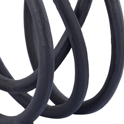 Atlas Lighting Jerry Loop Object | Aged Black Metal Sculpture | Living Room & Office Decor | 11.75 x 6.25 x 12.25 in | Model AC11402-01