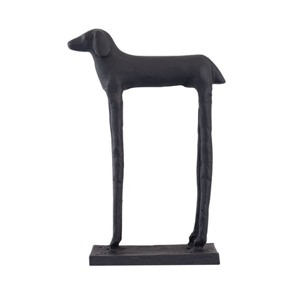 Atlas Lighting Jorgie Dog Object | Aged Black Metal Sculpture | Bookshelf & Desk Decor | 4 x 2.25 x 7.5 in | Model AC11405-01