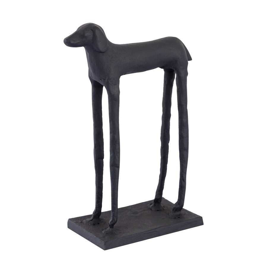 Atlas Lighting Jorgie Dog Object | Aged Black Metal Sculpture | Bookshelf & Desk Decor | 4 x 2.25 x 7.5 in | Model AC11405-01