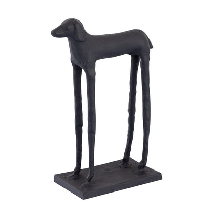 Atlas Lighting Jorgie Dog Object | Aged Black Metal Sculpture | Bookshelf & Desk Decor | 4 x 2.25 x 7.5 in | Model AC11405-01