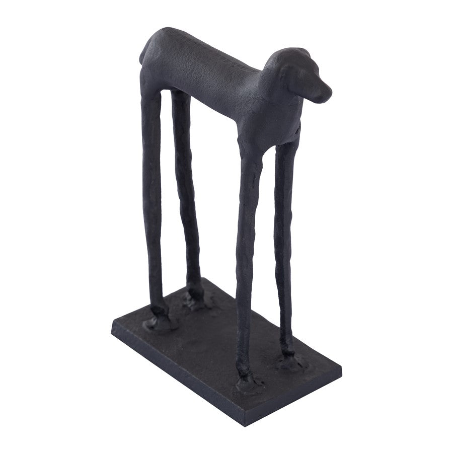 Atlas Lighting Jorgie Dog Object | Aged Black Metal Sculpture | Bookshelf & Desk Decor | 4 x 2.25 x 7.5 in | Model AC11405-01