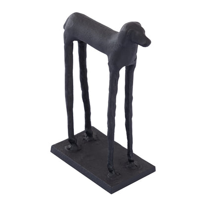 Atlas Lighting Jorgie Dog Object | Aged Black Metal Sculpture | Bookshelf & Desk Decor | 4 x 2.25 x 7.5 in | Model AC11405-01